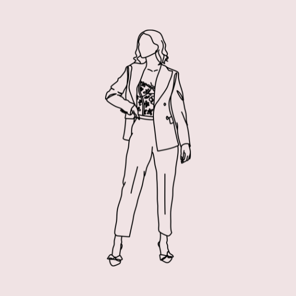 Business Woman Outline - Magnetic Eyelashes