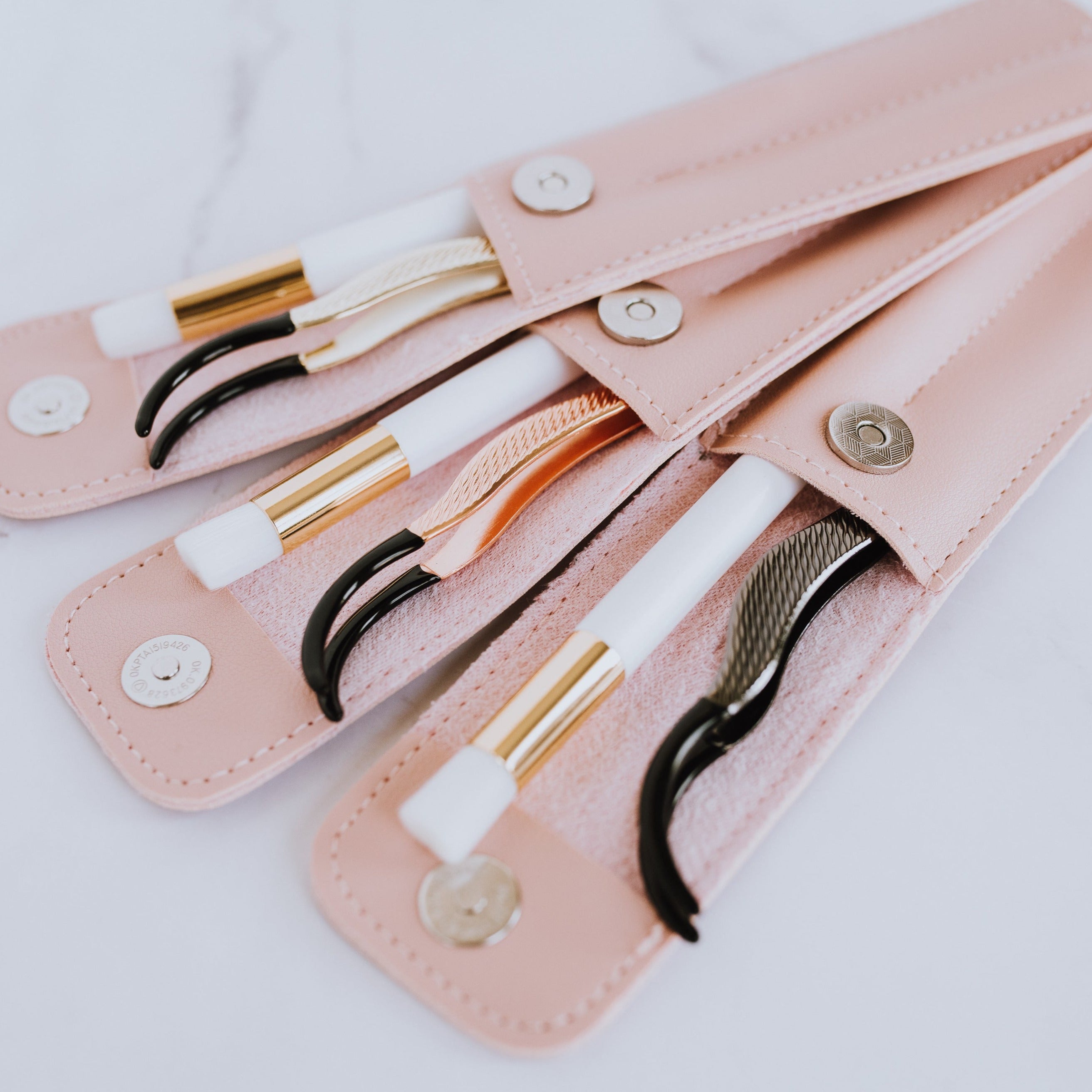 Lash Cleaning Kit. LashStash Essentials Set - Gold Tweezer, Cleansing Brush & Storage Bag. Eyelash Cleaning Kit. Eyelash Cleaner. Eyelash Tweezer. Makeup Kit. Travel Kit. Eyelash Kit.