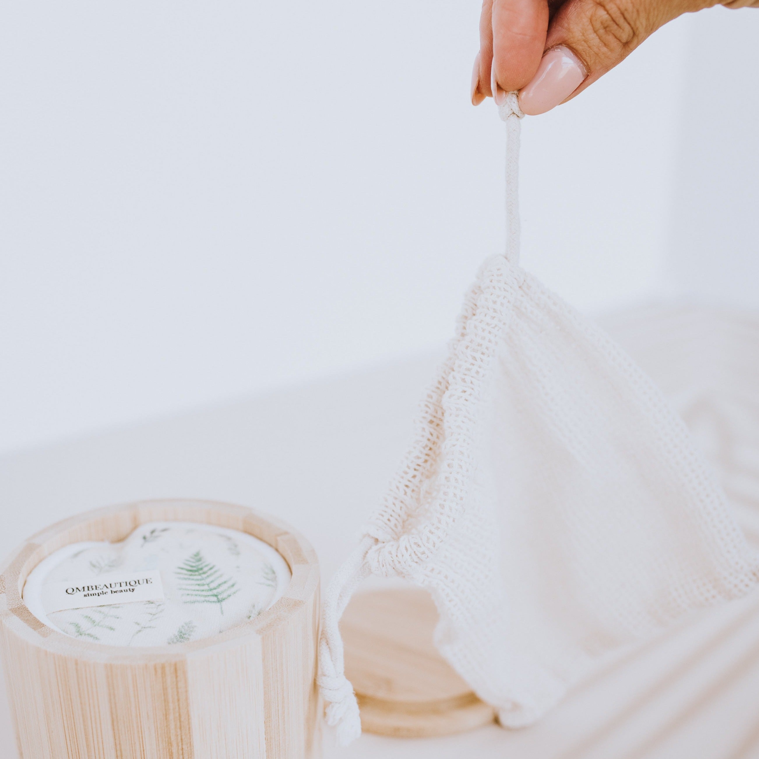 Cotton Mesh Wash Bag