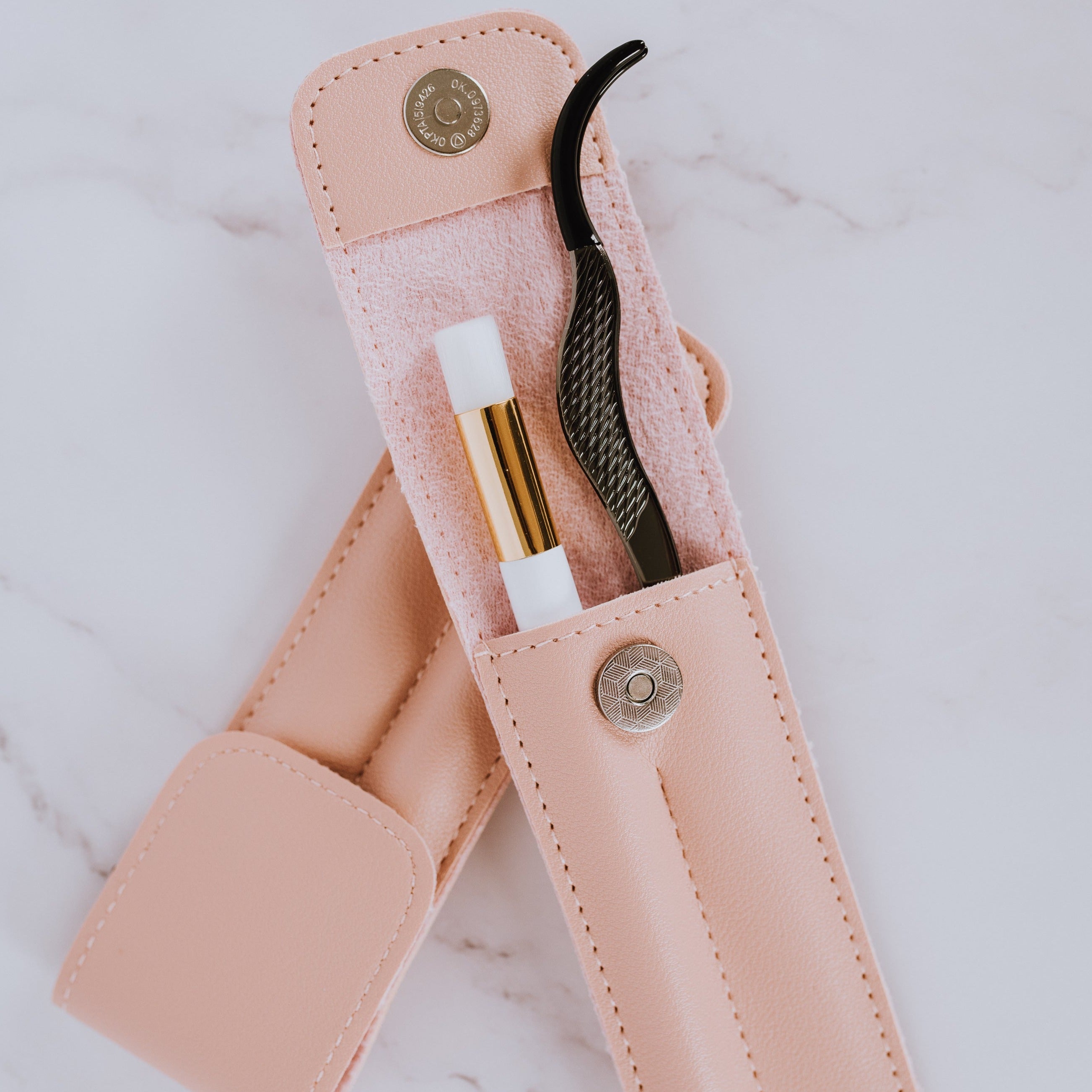 Lash Maintenance Set. Lash Cleaning Kit. LashStash Essentials Set - Gold Tweezer, Cleansing Brush & Storage Bag. Eyelash Cleaning Kit. Eyelash Cleaner. Eyelash Tweezer. Makeup Kit. Travel Kit. Eyelash Kit.